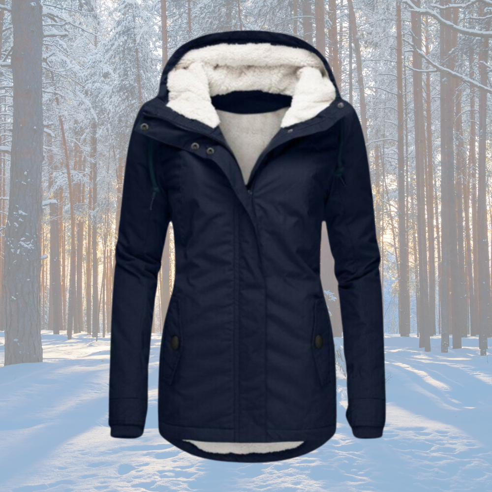 Naomi - Fleece-gefütterte Kapuzenparka-Jacke