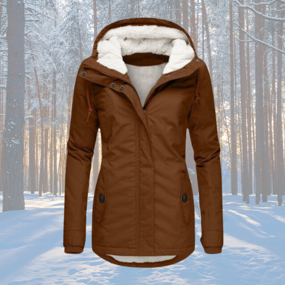 Naomi - Fleece-gefütterte Kapuzenparka-Jacke