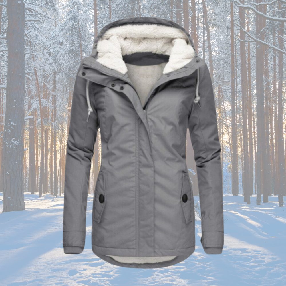 Naomi - Fleece-gefütterte Kapuzenparka-Jacke