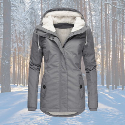 Naomi - Fleece-gefütterte Kapuzenparka-Jacke