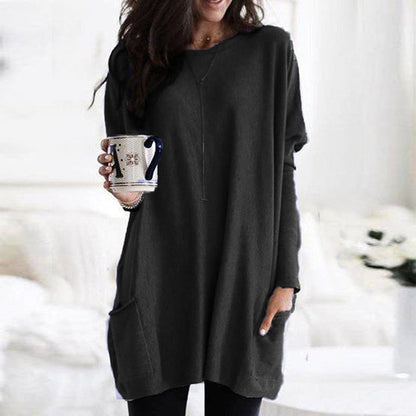 ELLE | Shirt dress met lange mouwen en zakken