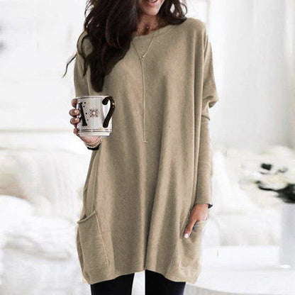 ELLE | Shirt dress met lange mouwen en zakken