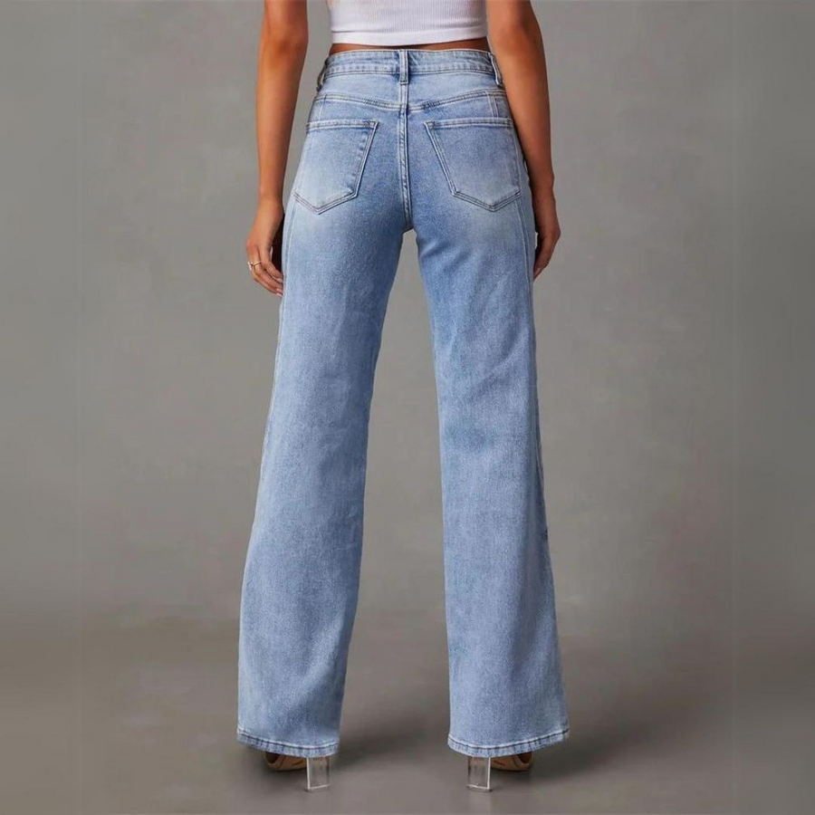 Monelle™ | Broek met Wijde Pijpen