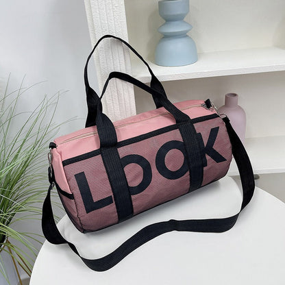 Sac de sport pour femmes avec compartiment séparé et design cylindrique - Lía