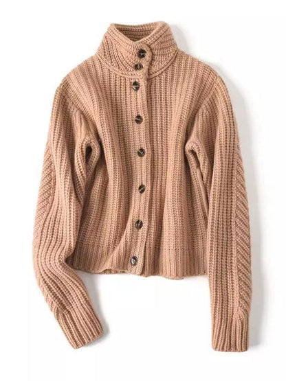 Vivienne comfortabel gebreid vest met knopen