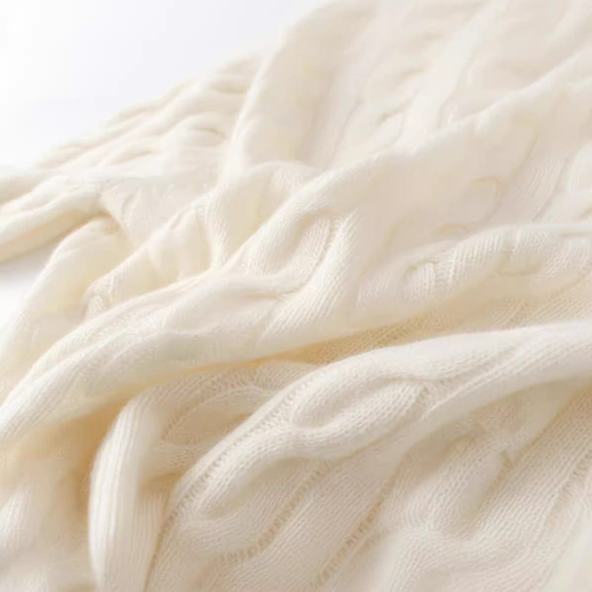 Margaux Comfort kabelgebreid vest met knopen