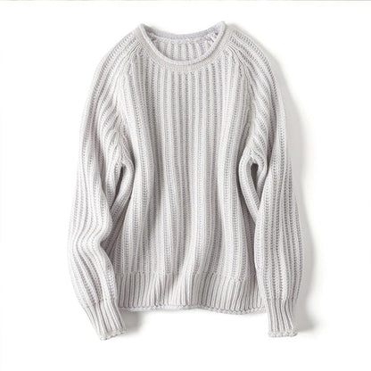 Serena Comfortabele Pullover met Los Ribbelpatroon