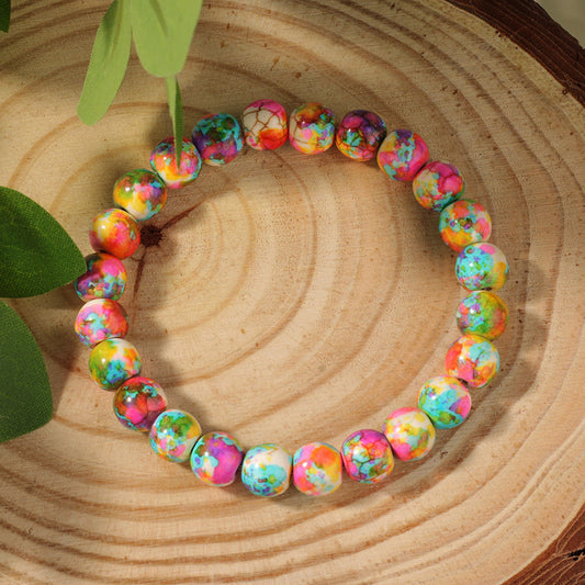 Gekleurde kralenarmband