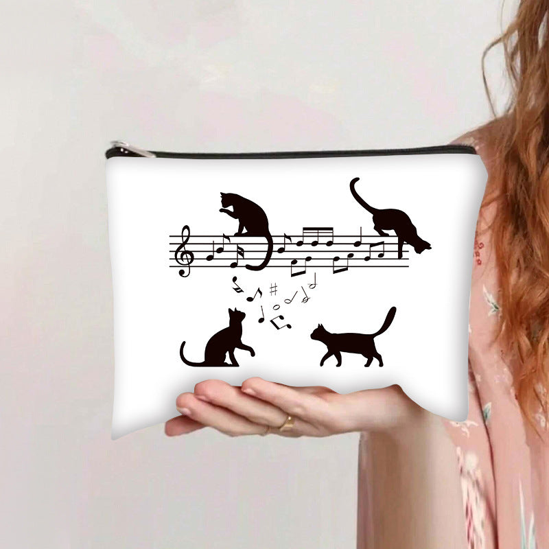 Casual tas met kattenprint
