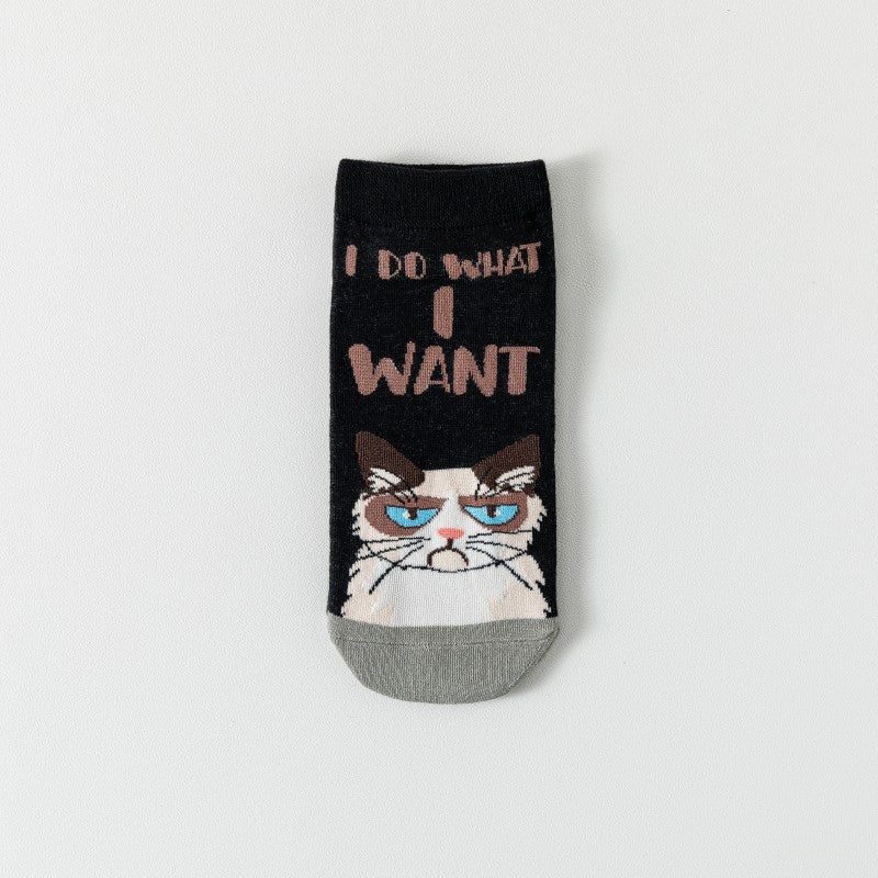Sokken met creatieve kattenprint