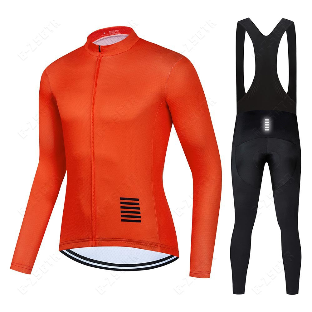 Professionele wielerset met lange mouwen