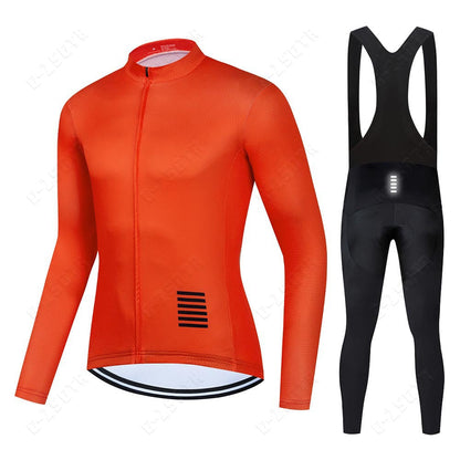 Professionele wielerset met lange mouwen
