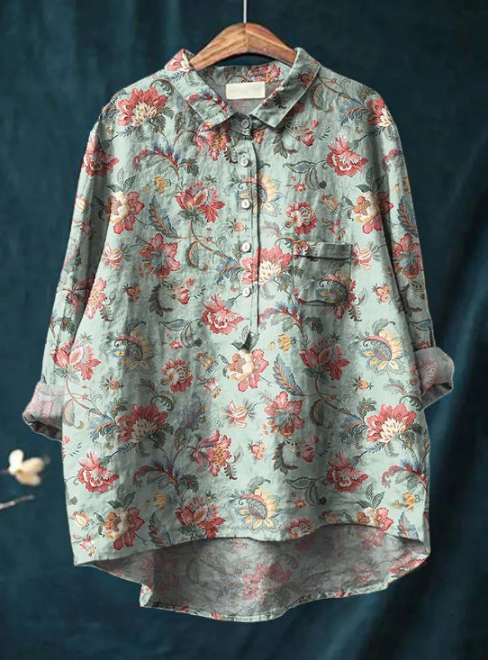 LALUNA® | KLASSISCHE BLUSE MIT BLUMENMUSTER