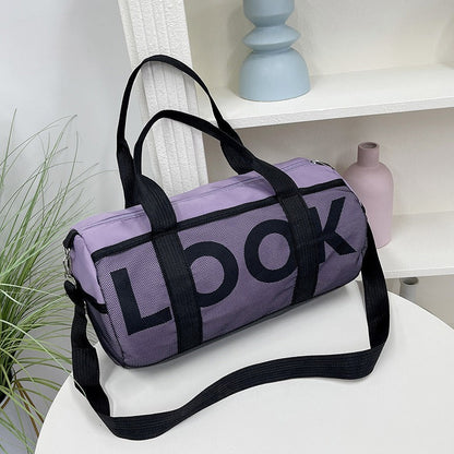 Sac de sport pour femmes avec compartiment séparé et design cylindrique - Lía