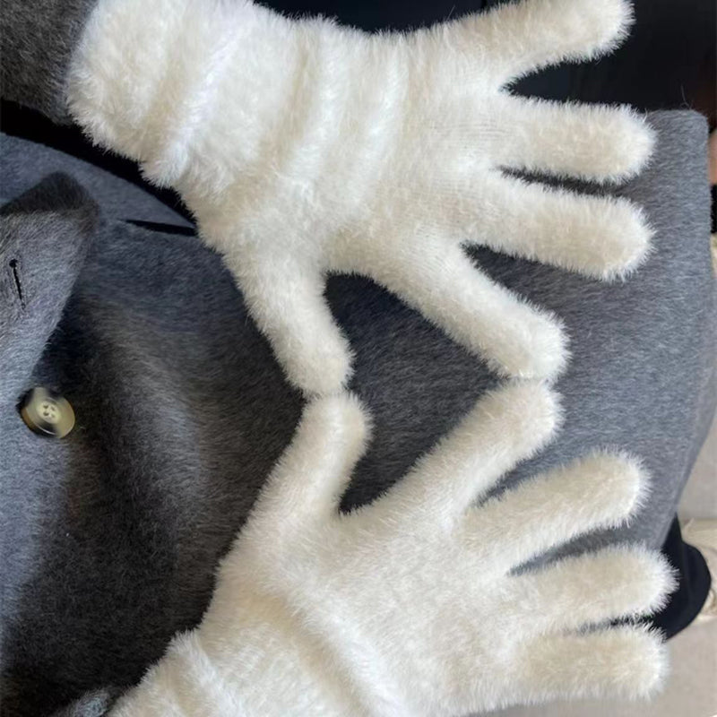 Warme effen handschoenen