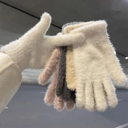 Warme effen handschoenen