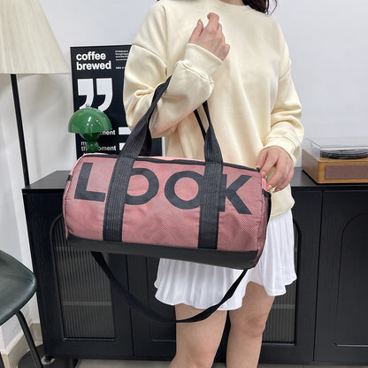Sac de sport pour femmes avec compartiment séparé et design cylindrique - Lía
