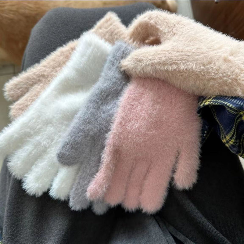 Warme effen handschoenen