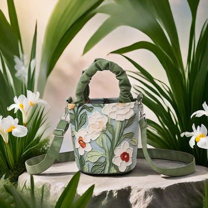 Sac met vintage bloemenprint