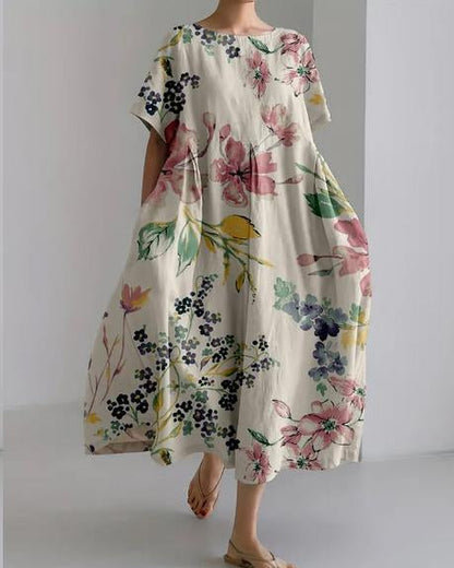 Lynette - De bloemen maxi-jurk