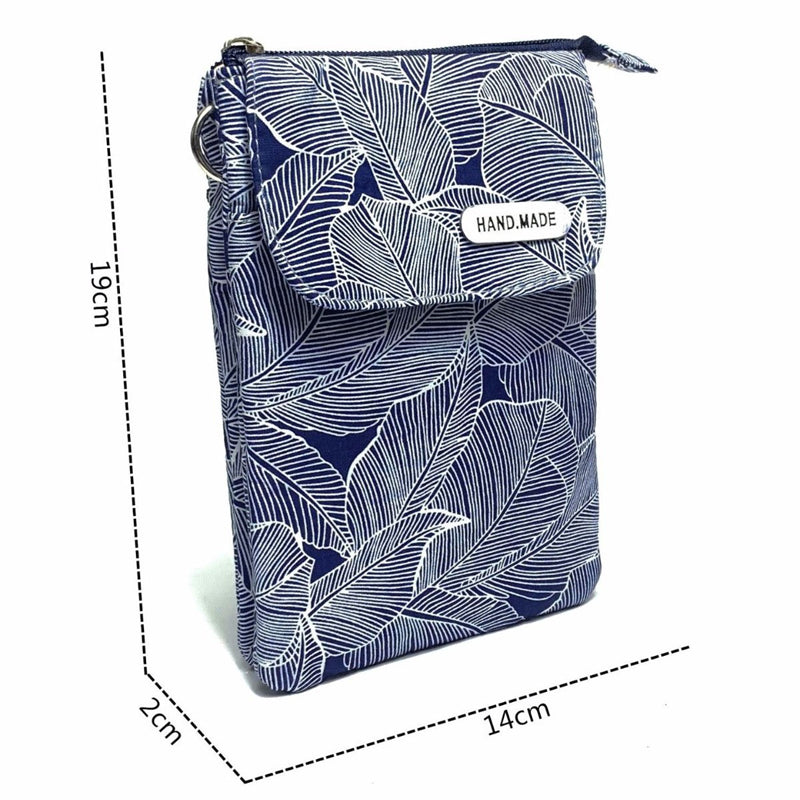 Tas Met Vintage Bladmotief