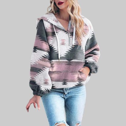 Sidse | Comfortabele oversized hoodie met ritssluiting en lange mouwen