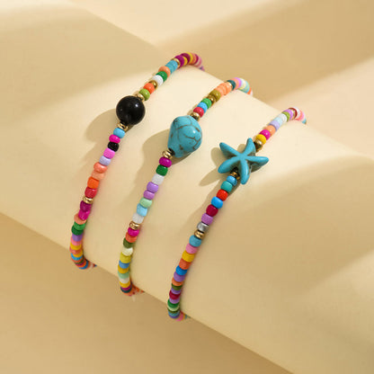 Boheemse armband met gekleurde kralen
