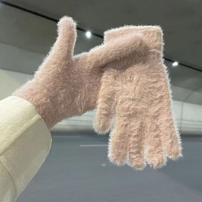 Warme effen handschoenen