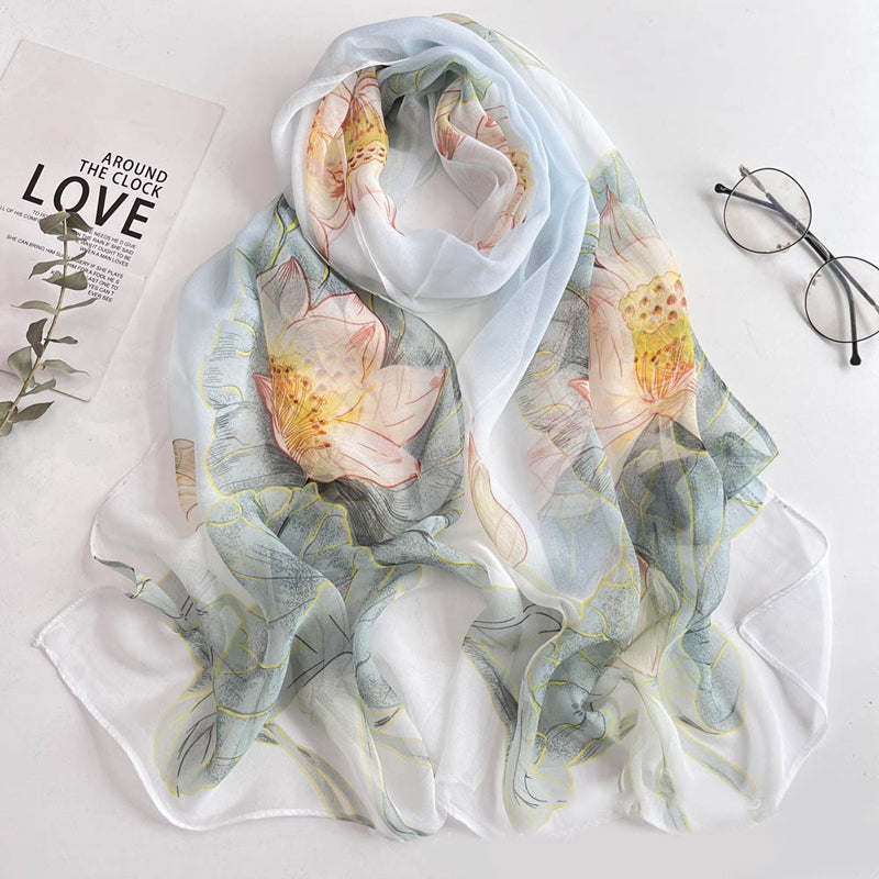 Casual Sjaal Met Bloemenprint