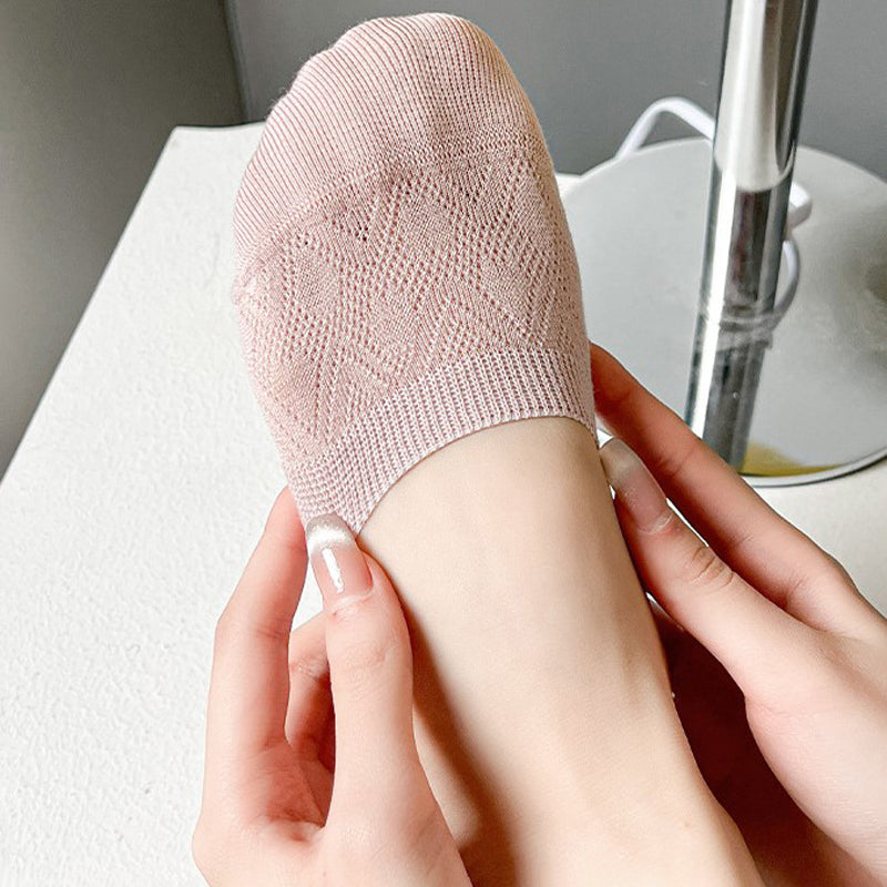Chaussettes Respirantes De Couleur Unie