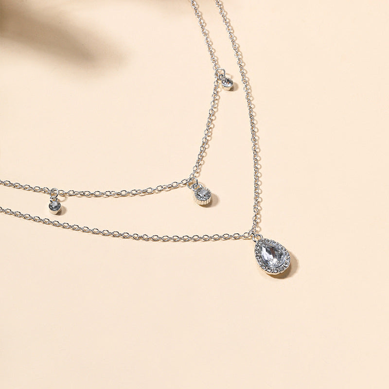 Collier Pendentif Goutte D'Eau Vintage