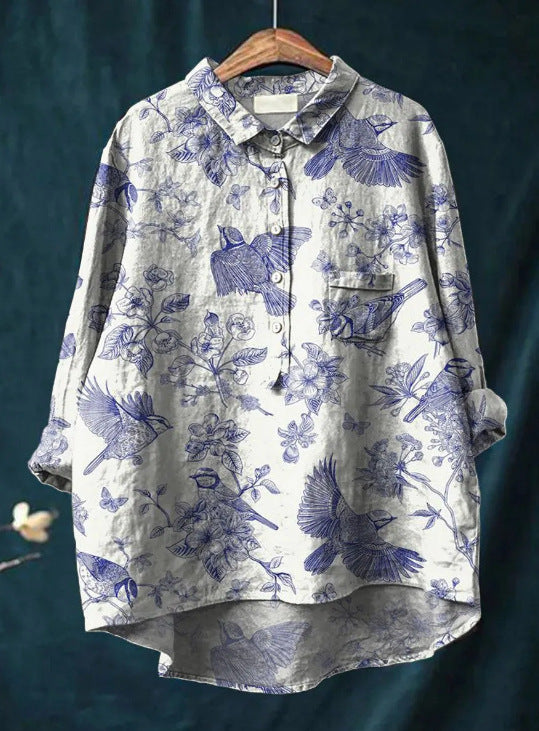 LALUNA® | KLASSISCHE BLUSE MIT BLUMENMUSTER
