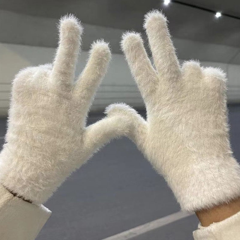 Warme effen handschoenen