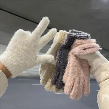 Warme effen handschoenen