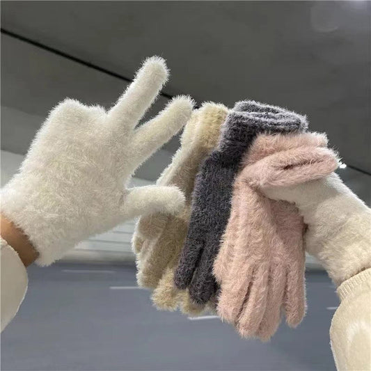 Warme Handschuhe in Unifarben