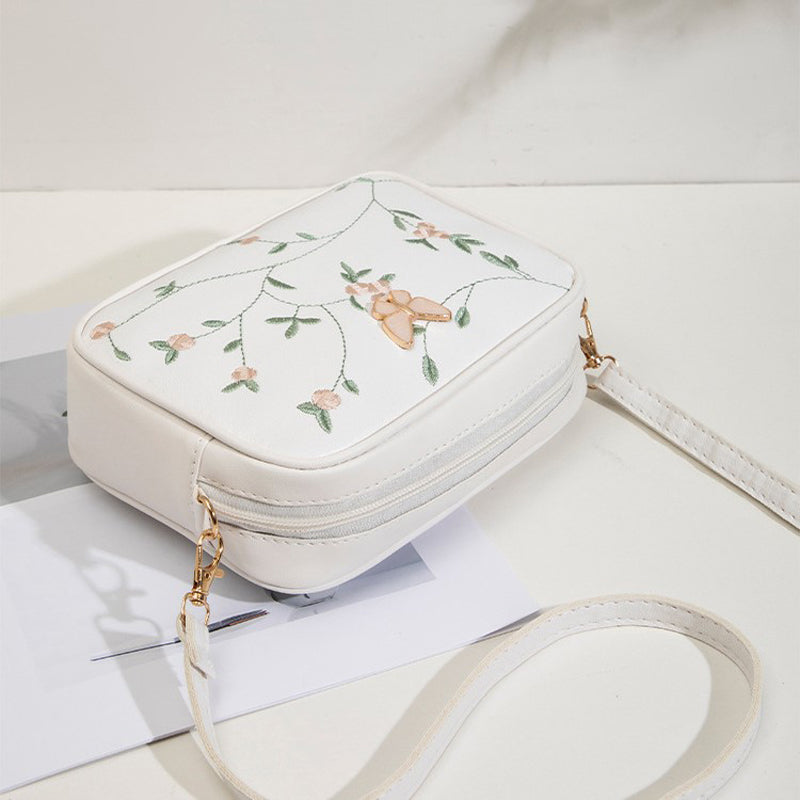 Casual Tas Met Geborduurd Bloemenpatroon