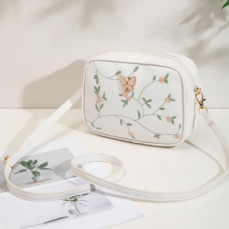 Casual Tas Met Geborduurd Bloemenpatroon