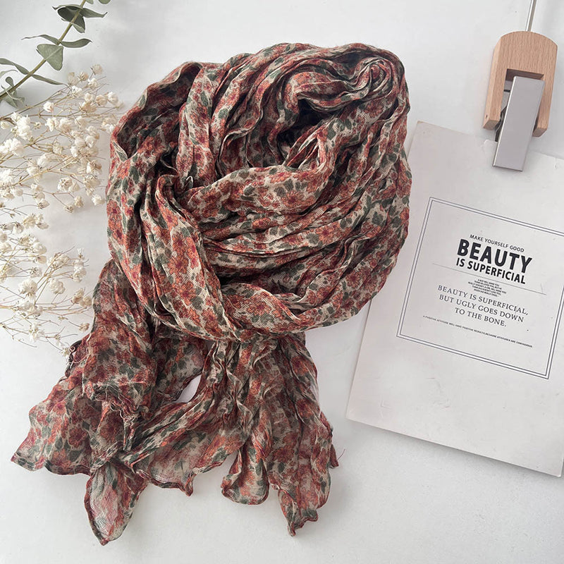 Vintage-Schal mit Blumenmuster