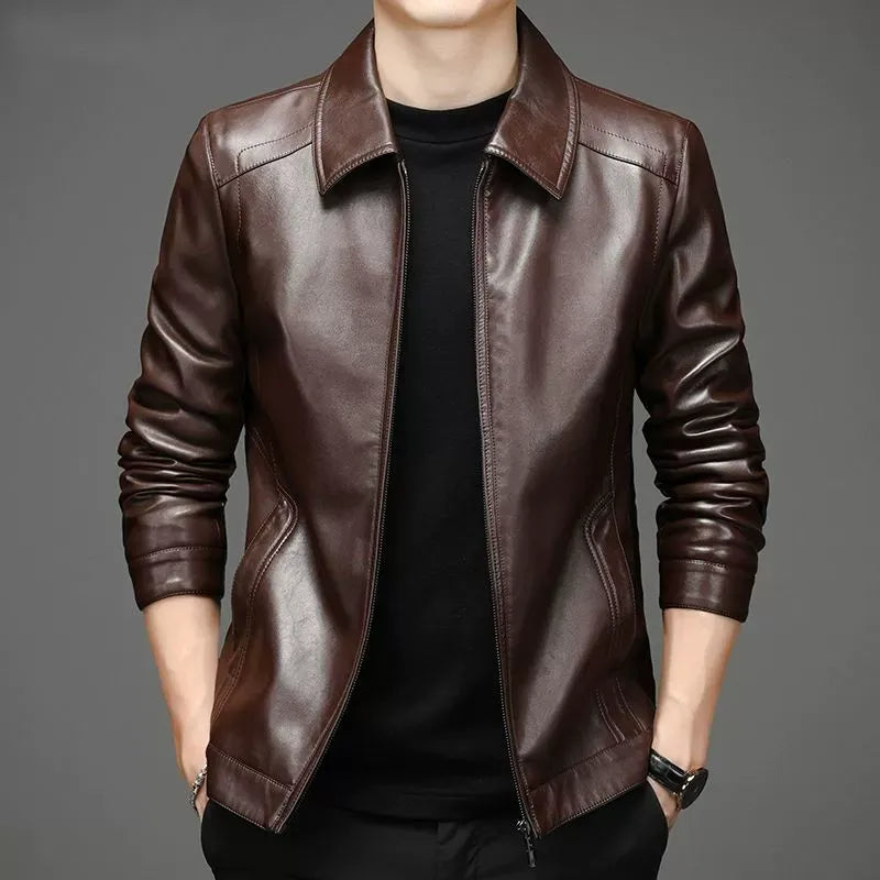Casual leren jack