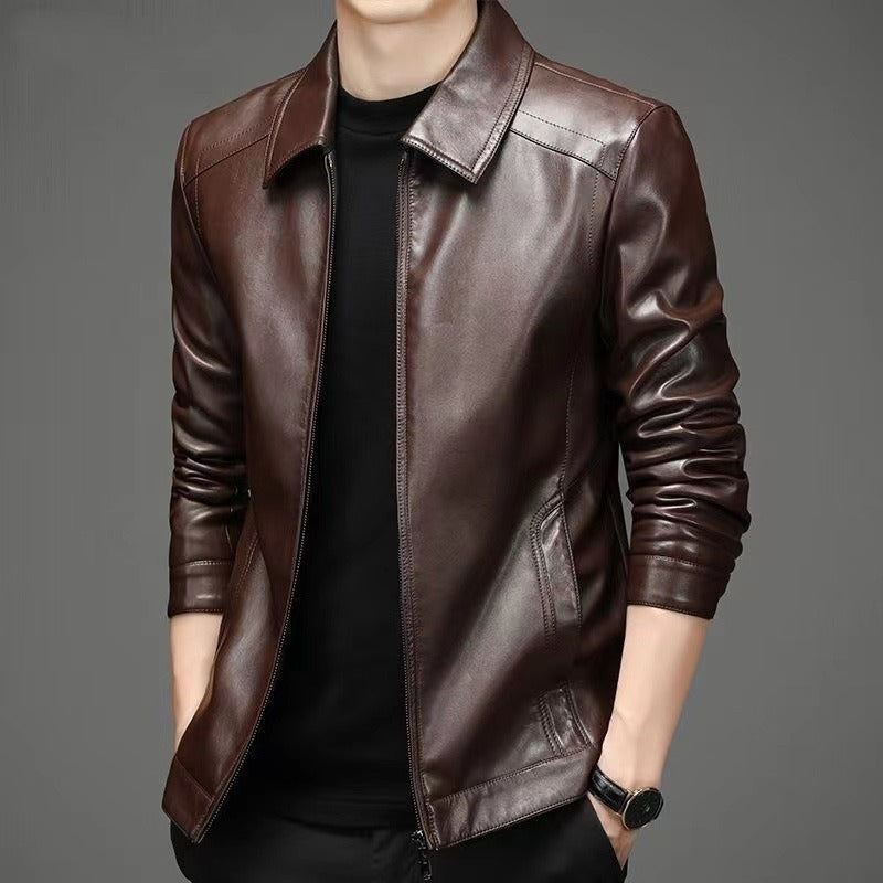 Casual leren jack