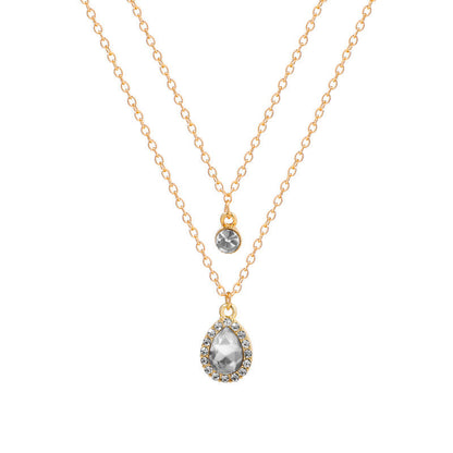 Collier Pendentif Goutte D'Eau Vintage