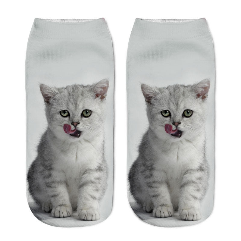 Chaussettes Créatives À Imprimé Chat