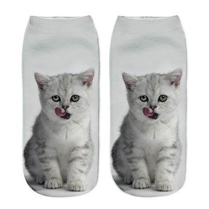 Chaussettes Créatives À Imprimé Chat
