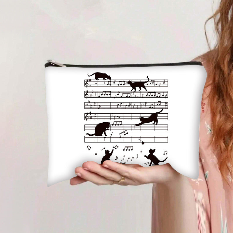Casual tas met kattenprint