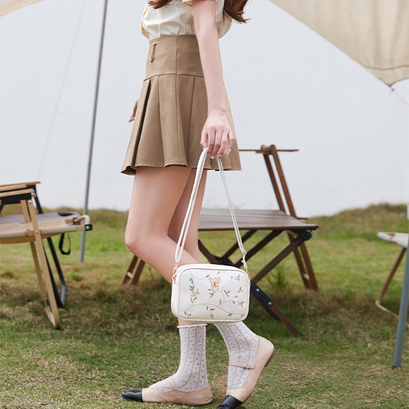 Casual Tas Met Geborduurd Bloemenpatroon