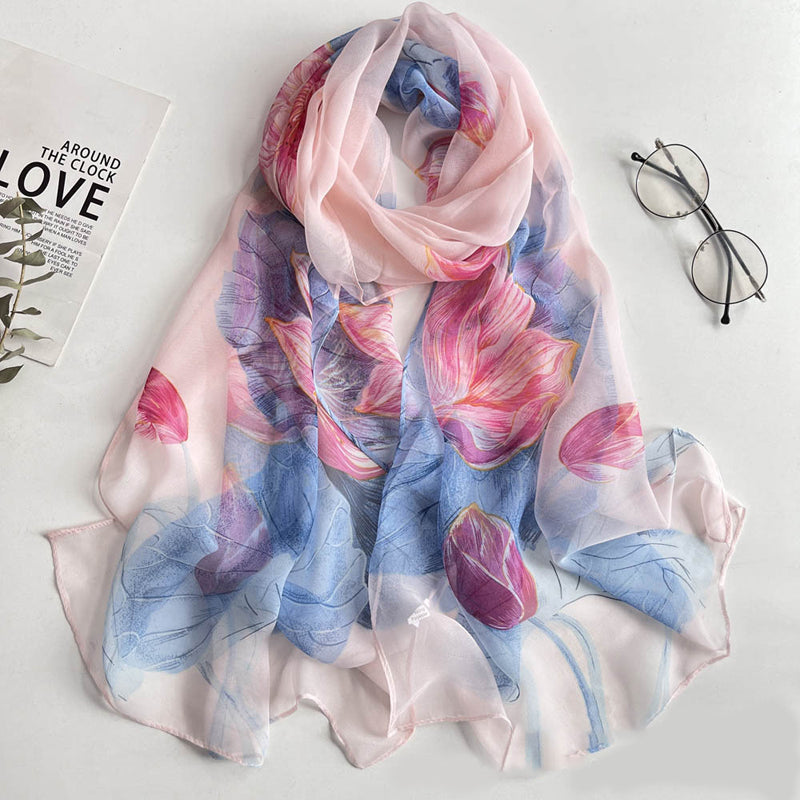 Casual Sjaal Met Bloemenprint