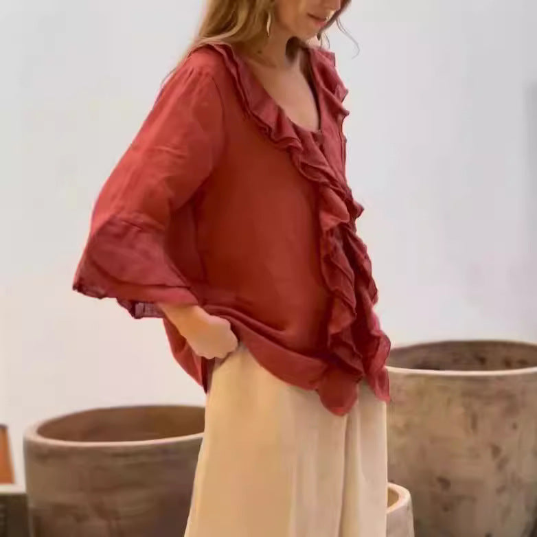 Cherry™ | Stilvolle Rüschbluse