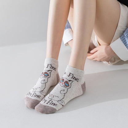 Sokken met creatieve kattenprint