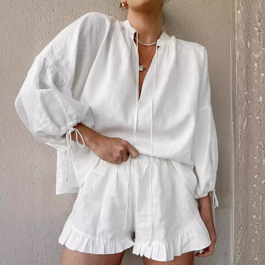 Sophie – Lässiges Chic Zweiteiliges Sommeroutfit