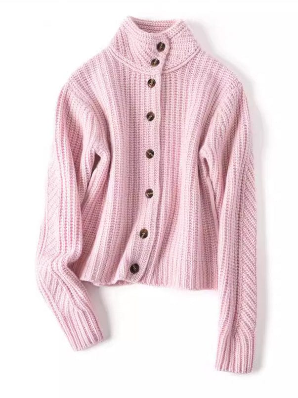 Vivienne comfortabel gebreid vest met knopen